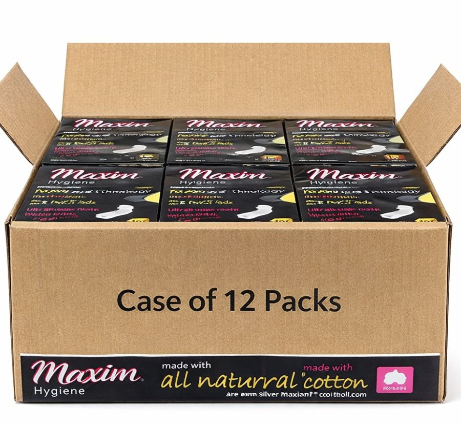MaxION - Ultra Thin Winged Sanitary Pads, Daytime/Regular, 10 Count