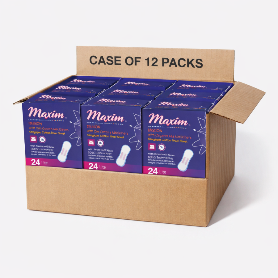 MaxION - Ultra Thin Anatomical Wrapped Pantiliners, Light