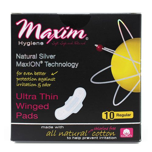 MaxION - Ultra Thin Winged Sanitary Pads, Daytime/Regular, 10 Count