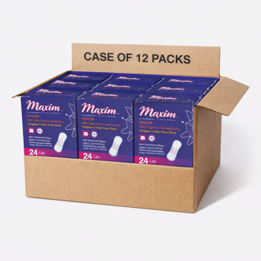 MaxION - Ultra Thin Anatomical Wrapped Pantiliners, Light